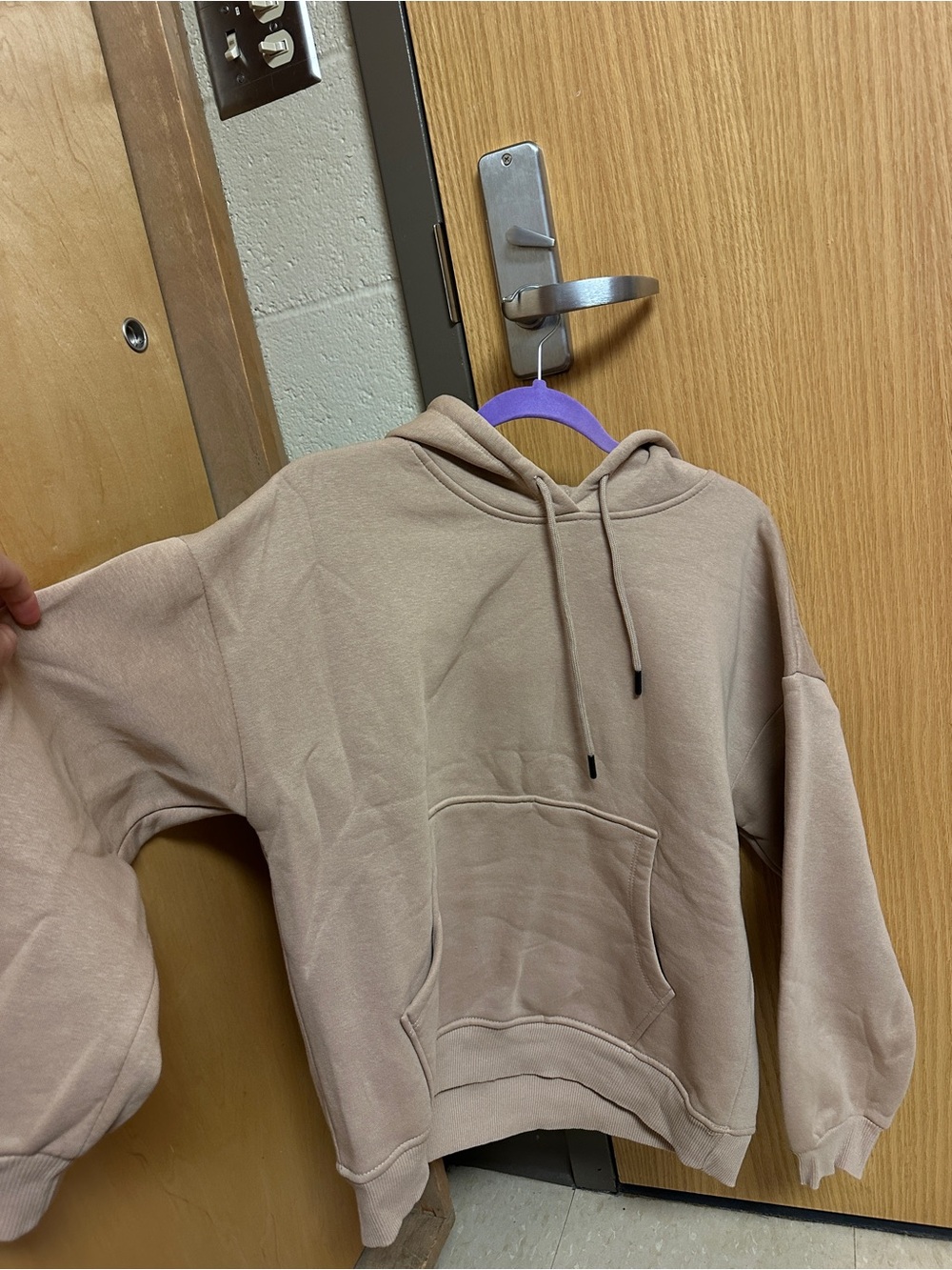 Classic Women’s and Men’s Hooded Sweatshirt in Taupe